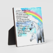 Photo Plaque Poem Soeur - Conception Unicorne (Recto)