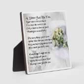 Photo Plaque Poem Soeur - Design Mariage (Recto)
