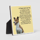 Photo Plaque poème ami - Jack Russell Design (Recto)