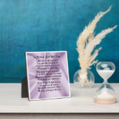 Photo Plaque poème ami - Lilac Silk Design (Insitu)
