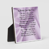Photo Plaque poème ami - Lilac Silk Design (Recto)