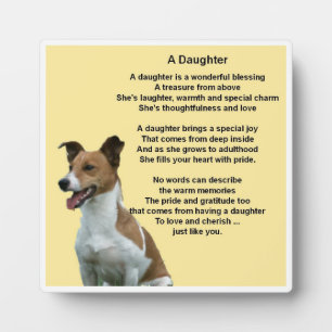 Photo Plaque poème fille - Jack Russell Design