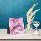 Photo Plaque poème soeur -    Soie rose (Insitu)