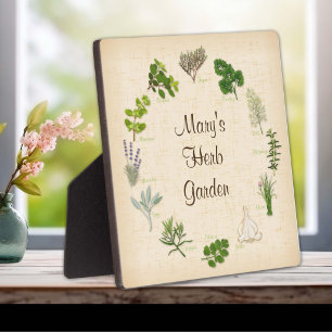 Photo Plaque pour votre jardin d'herbes aromatiques