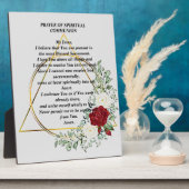 Photo Plaque "Prière de communion spirituelle" (Côté)