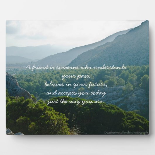 Photo Plaque Proverbe d'amitié (Devant)