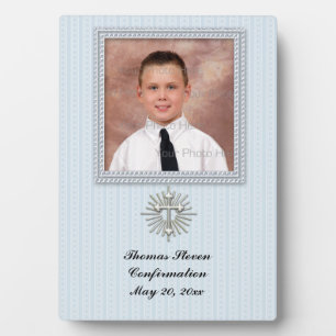 Photo Plaque rayée bleue religieuse