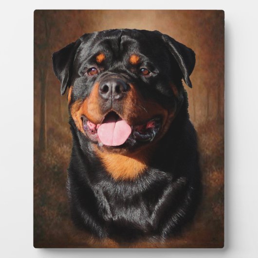 Photo Plaque Rottweiler avec de l'Easel (Devant)