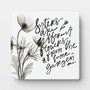 Photo Plaque "Soeurs" de 5,25 po x 5,25 po avec Easel