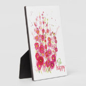 Photo Plaque - Soyez heureux Hollyhocks (Côté)