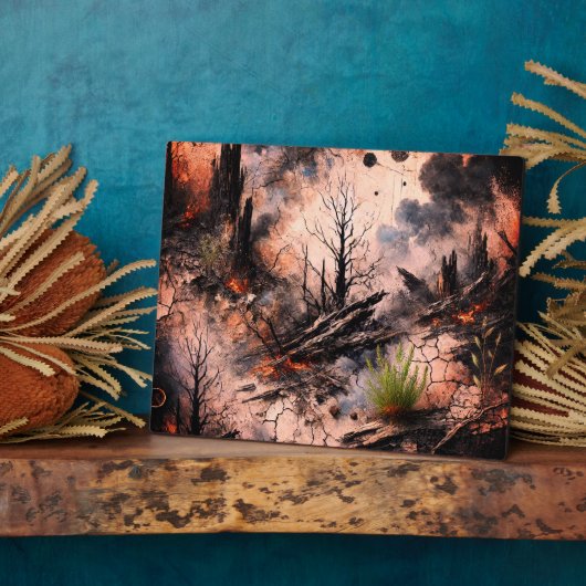 Photo Plaque tabletop d'art Abstrait (Côté)