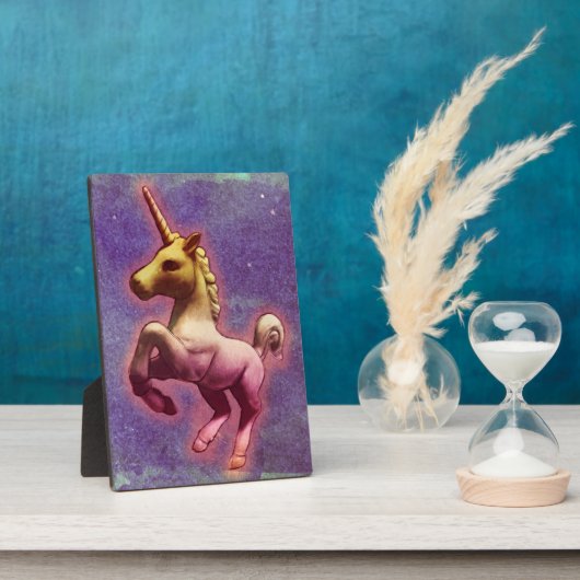 Photo Plaque Tabletop Unicorne 5x7 (purée) (Côté)