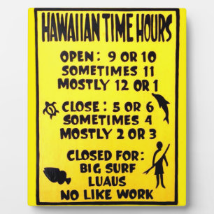 Photo plaque temporelle hawaïenne