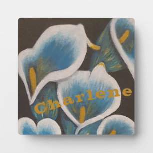 Photo Plaque Turquoise Fleur personnalisée