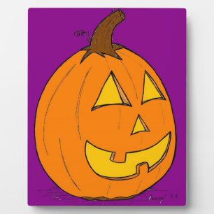 Photo Plaque violette Jack o' Lantern