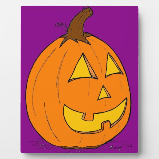 Photo Plaque violette Jack o' Lantern (Devant)