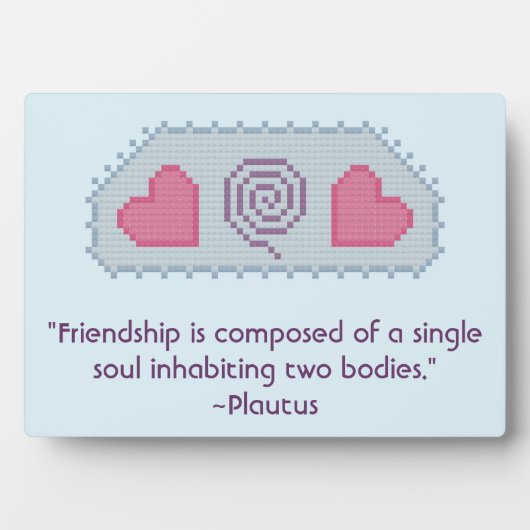 Photo Plautus Friendship Citation Plaque (Devant)