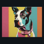 Photo Pop Art Chien - Poster moderne Retro Color B<br><div class="desc">"Pop Art Dog Photo - Modern Retro Color Block Poster" Faites un maximum de place avec notre affiche "Pop Art Dog Photo", une pièce audacieuse et vibrante qui allie harmonieusement les tendances modernes à un soupçon de charme rétro. Cette affiche présente un design de bloc de couleurs élégant qui met...</div>