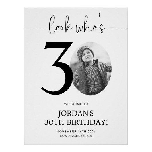 Photo Poster de bienvenue du 30e anniversaire | Re (Devant)