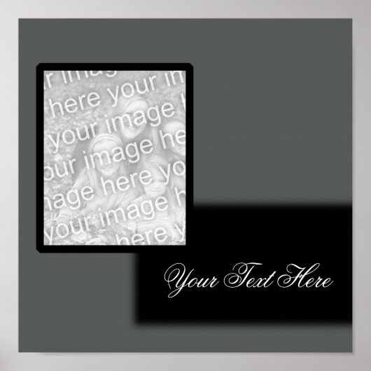 Photo Poster gris/noir (Devant)