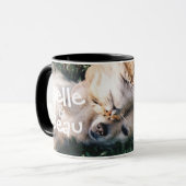 Photo pour Amoureux des chats de chien Custom Mug (Devant gauche)