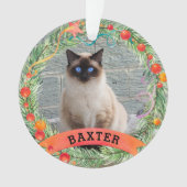 Photo pour animaux de compagnie Cat Berry Wreath C (devant)