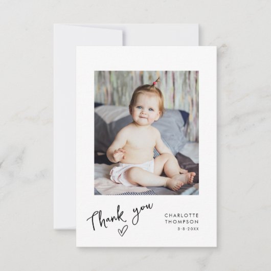 Photo pour bébé Merci de script moderne écrit à la (Devant)