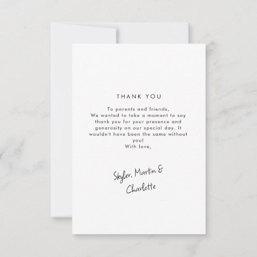 Photo pour bébé Merci de script moderne écrit à la (Dos)