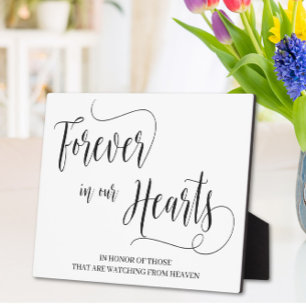 Photo Pour toujours dans nos coeurs Plaque de Tabletop a