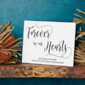 Photo Pour toujours dans nos coeurs Plaque de Tabletop a (Côté)