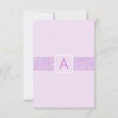 PHOTO pourpre du Merci | de baby shower de lavande (Dos)