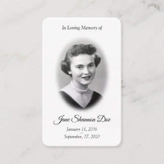 Photo Prayer Card | De 23e Psalm Memorial Card Visitekaartje