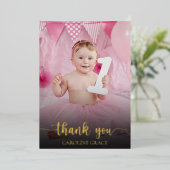 Photo Premier anniversaire Boho Rainbow Carte de r (Debout devant)