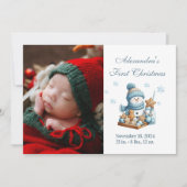 Photo Premier Faire-part de naissance de Noël (Devant)