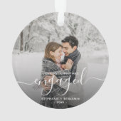 Photo Premier Noël Fiancés Script Blanc (dos)