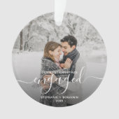 Photo Premier Noël Fiancés Script Blanc (devant)