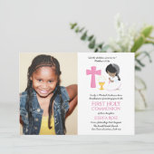 PHOTO Première Sainte Communion Invitations Black  (Debout devant)