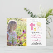 PHOTO Première Sainte Communion Invitations Fille  (Debout devant)