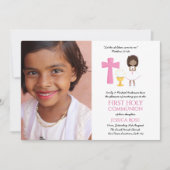 PHOTO Première Sainte Communion Invitations Fille  (Devant)