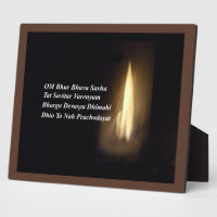 Prière Mantra Gayatri Om Bhur Bhuvah, Plaque
