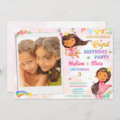 Photo Princesse invitation anniversaire Royal anni (Devant / Derrière)