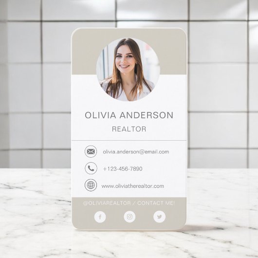 Photo professionnelle Carte de visite en terre cui