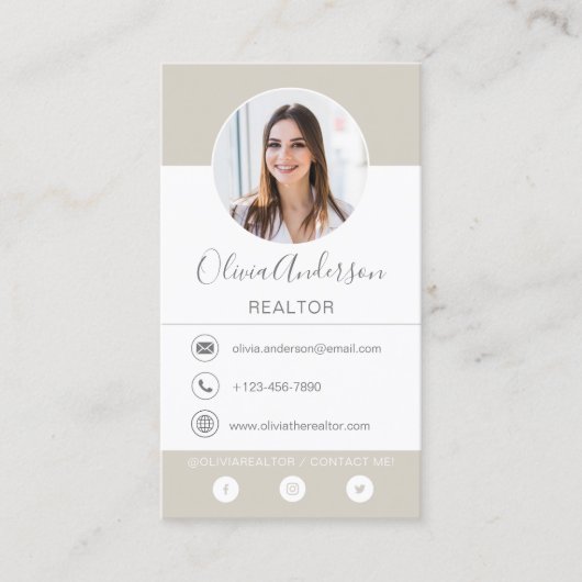 Photo professionnelle Carte de visite en terre cui (Devant)