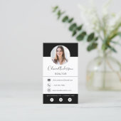 Photo professionnelle Carte de visite noir blanc (Debout devant)