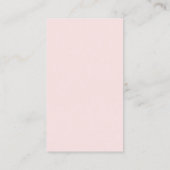 Photo professionnelle Carte de visite rose pâle (Dos)