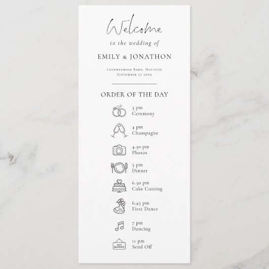 Photo Program Icon with Menu Wedding (Devant)