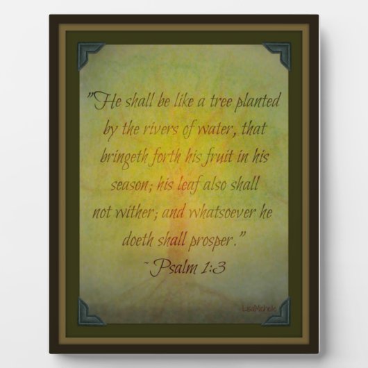 Photo Psalm 1:3 Scripture Plaque (Devant)