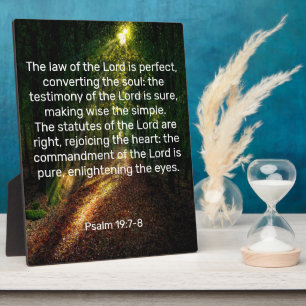 Photo Psaume 19:7-8 Plaque