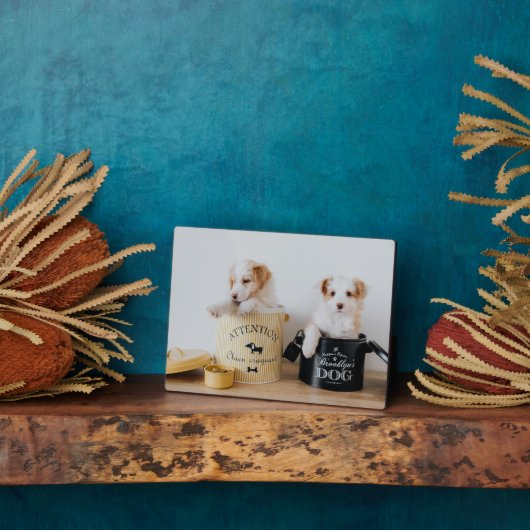 Photo Puppies Art Décor Plaque (Côté)