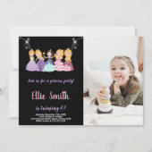 Photo Purple Black Princess Invitations d'annivers (Devant)
